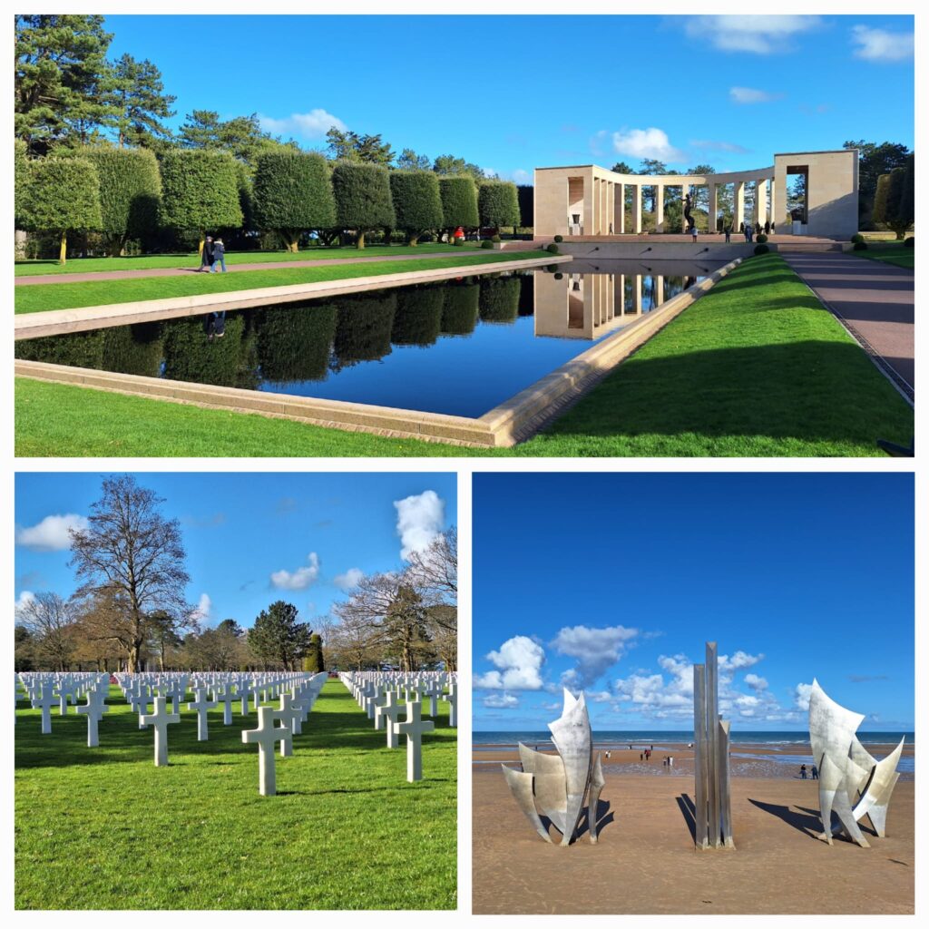 Visite du Mémorial de Caen, Omaha Beach et le cimetière américain, ainsi que le cimetière allemand de la Cambev 28/02/2025. Une journée inoubliable.